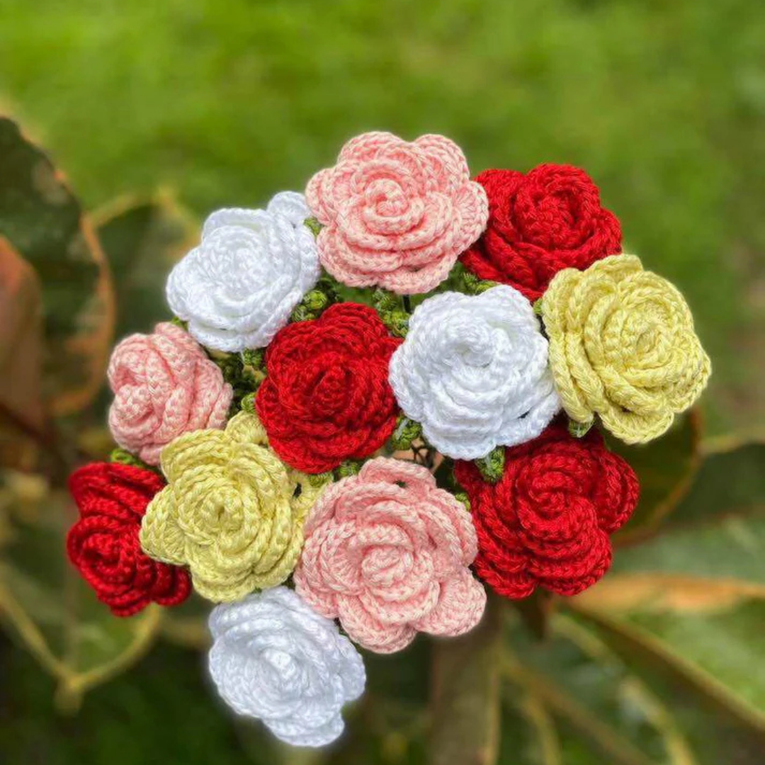 Prachtige Gehaakte Rozen in meerdere kleuren