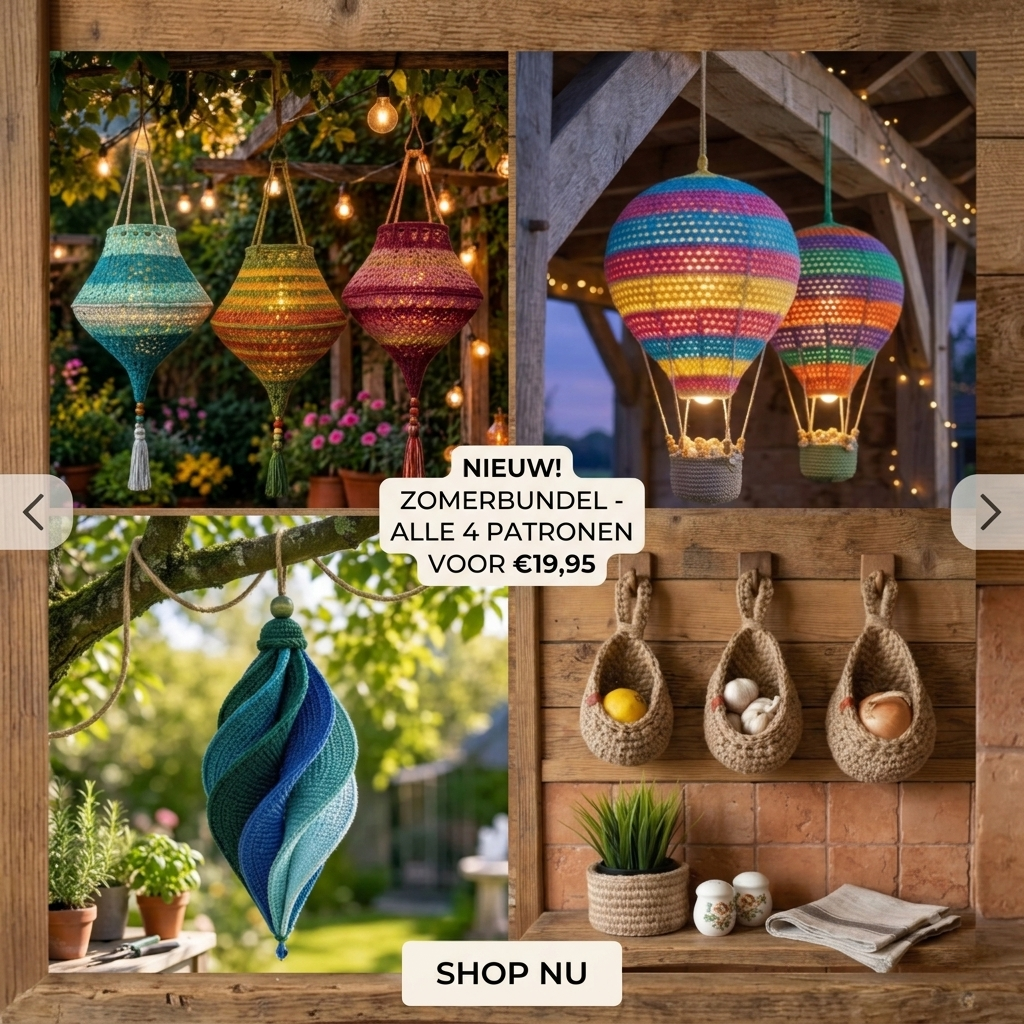 Kleurrijke Zomerse Haakdeal: 4 Patronen van € 22,50 voor € 19,95!