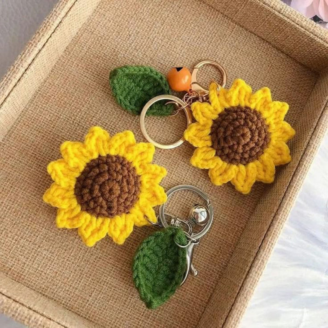 Maak je eigen Zonnebloem Sleutelhangers Haakpatroon