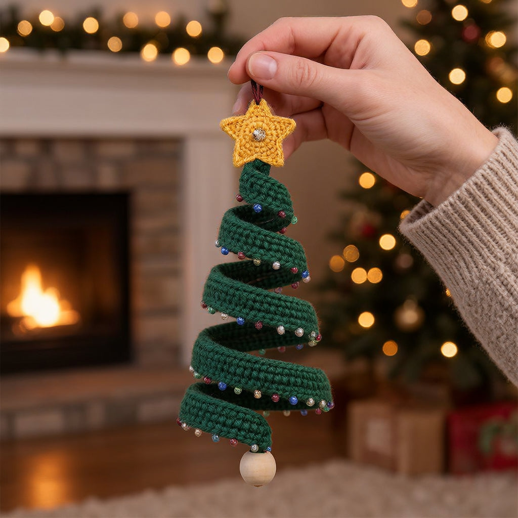 Kerstspiraal Hanger NL Haakpatroon