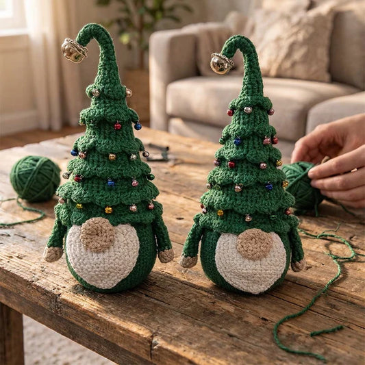 Groene Kerstgnoom Haakpatroon NL